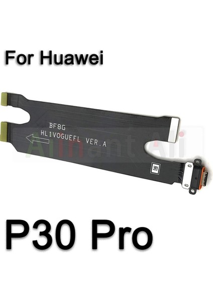 USB Şarj Aleti Kurulu Bağlantı Noktası Konnektörü Mic Dock Esnek Şarj Kablosu Için Huawei P30 P40 Pro P8 P9 P10 Lite 2017 Artı (Yurt Dışından)