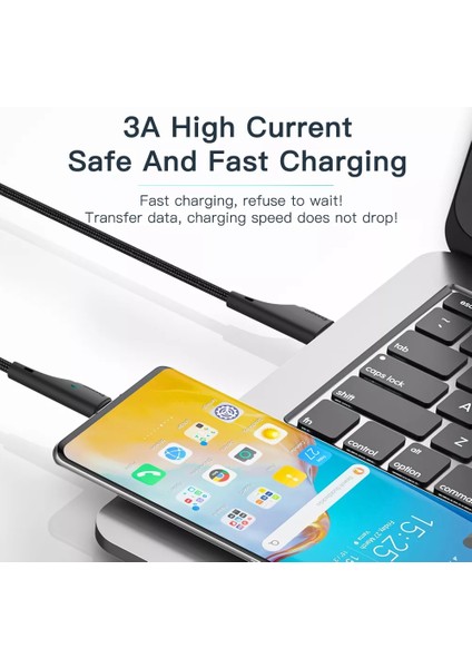Essager USB C Tipi Kablo 3A Hızlı Şarj Cep Telefonları Şarj Kablosu Xiaomi 12 Redmi Not 11 10 Pro Samsung Oneplus Veri Kablosu (Yurt Dışından) fiyatları