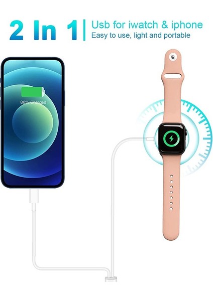 Hızlı Akıllı 2 In 1 Şarj Kablosu Manyetik Kablosuz Qı Şarj Kablosu Tüm IPhone ve Ipad'ler Için Dayanıklı Şarj Kablosu (Yurt Dışından) indirimleri