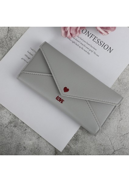 Bayan Uzun Kalp Harfleri Nakış 2 Zhe Çok Fonksiyonlu Minimalist Cüzdan 2021 Yeni Öğrenci Çok Fonksiyonlu Cüzdan (Yurt Dışından) fiyatları