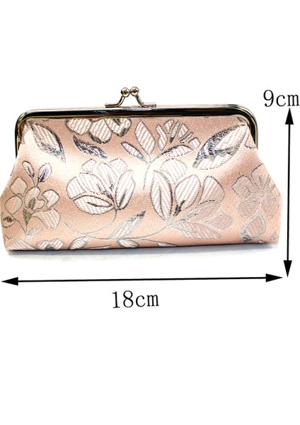 Microgood Vintage Kadınlar Çiçek Nakış Öpücük Kilit Bozuk Para Cüzdanı Uzun Cüzdan Debriyaj Çanta (Yurt Dışından) indirimleri