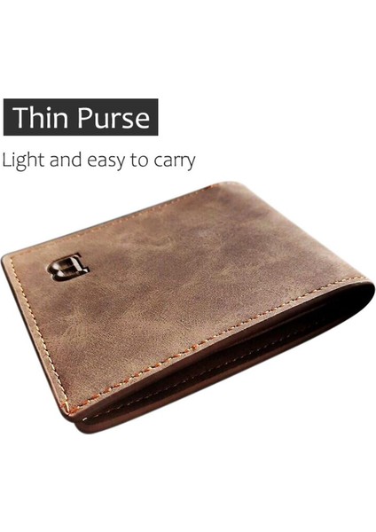 Yeni Retro Erkek Cüzdan Küçük Para Çantalar Cüzdan Yeni Tasarım Dolar Üst Erkekler Ince Cüzdan Sikke Çanta ile Fermuar Cüzdan (Yurt Dışından)