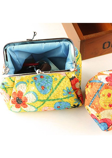 Kadın Moda Sevimli Çiçekler Işlemeli Kılıf Cüzdan Kart Anahtarları Kese Sikke Çanta (Yurt Dışından) modelleri