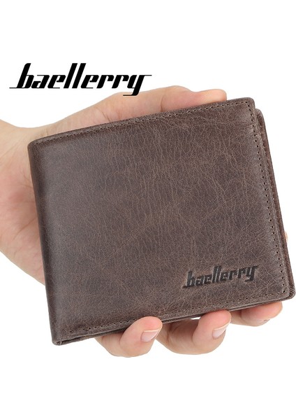 Baellerry Erkek Kısa Deri Cüzdan Avrupa ve Amerika Ince Çoklu Kartlı Ehliyet Bozuk Para Cüzdanı Gençlik Cüzdanı (Yurt Dışından) modelleri