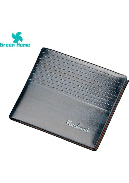 Yeşil Ev Erkekler Nakit Tutucu Çoklu Kart Yuvaları Kompakt Boyutlu Ince Doku Cüzdan Çanta (Yurt Dışından)