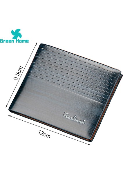 Yeşil Ev Erkekler Nakit Tutucu Çoklu Kart Yuvaları Kompakt Boyutlu Ince Doku Cüzdan Çanta (Yurt Dışından) fırsatları