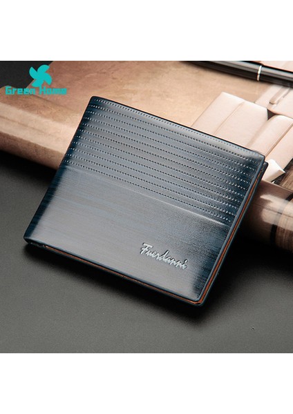 Yeşil Ev Erkekler Nakit Tutucu Çoklu Kart Yuvaları Kompakt Boyutlu Ince Doku Cüzdan Çanta (Yurt Dışından) indirimleri