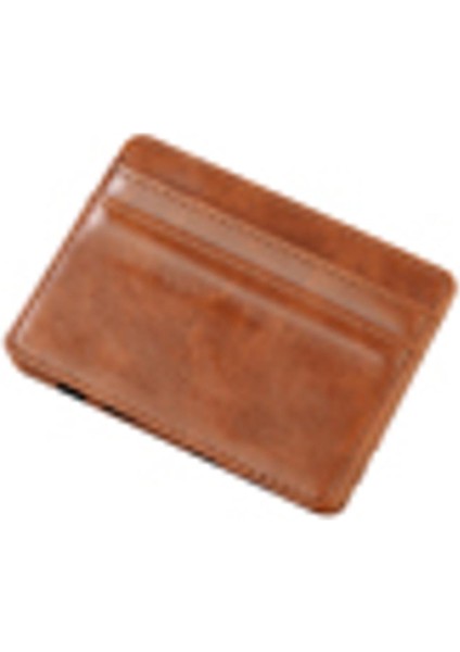 Erkek Moda Sihirli Suni Deri Ince Cüzdan Para Klip Kart Tutucu Çanta (Yurt Dışından)