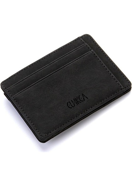 Yeni Ultra Ince Erkek Erkek Pu Deri Mini Küçük Sihirli Cüzdan Fermuar Bozuk Para Cüzdanı Kese Plastik Kredi Banka Kartı Durumda Tutucu (Yurt Dışından)