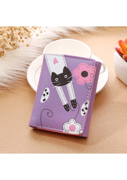 Kadın Cüzdan Sevimli Karikatür Kedi Tarzı Bozuk Para Cüzdanı Kız Debriyaj Kısa Cüzdan Değişim Çanta Bayanlar Kart Sahibinin, Pembe (Yurt Dışından) fiyatları