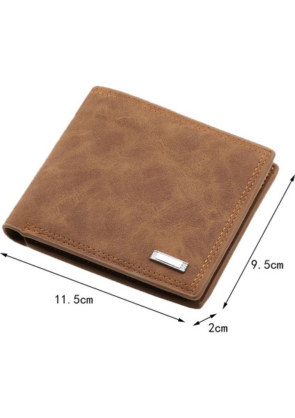 Yfashion Erkek Cüzdan Kısa Çoklu Kart Fermuarlı 3 Katlanır Yumuşak Suni Deri Çanta (Yurt Dışından) indirimleri