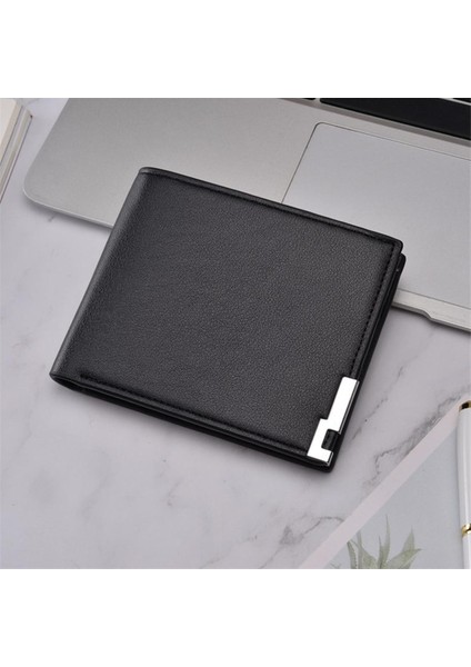 Erkek Cüzdan Ince Sikke Çanta Siyah Cüzdan Erkek Küçük Dolar Usd Ince Adam Kısa Siyah Cüzdan Portefeuille Homme Kısa Çantalar (Yurt Dışından)