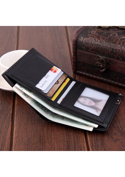 Erkek Cüzdan Ince Sikke Çanta Siyah Cüzdan Erkek Küçük Dolar Usd Ince Adam Kısa Siyah Cüzdan Portefeuille Homme Kısa Çantalar (Yurt Dışından) fırsatları