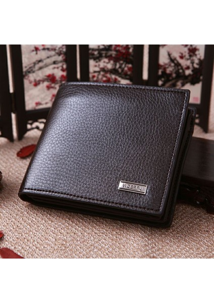 Erkek Cüzdanları Kısa Lychee Desen Artı Yan Yatay Zemin Kabini Bilet Klipsi Üreticileri Kalınlaşmış Cüzdan Yumuşak Deri Büyük Kapasiteli (Yurt Dışından) indirimleri