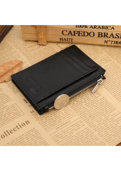 Mini Hakiki Deri Erkek Cüzdan Ince Erkek Cüzdan Küçük Erkek Çanta Kart Tutucu Inek Deri Para Cebi Erkek Cüzdan Fermuarlı Cebi (Yurt Dışından) modelleri