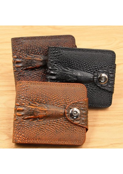 Küçük Cüzdan Tarzı Cartera Hombre Timsah Lüks Cüzdan Erkek Cüzdan Kısa Çanta Billetera Hombre Erkek Cüzdan Vintage (Yurt Dışından)