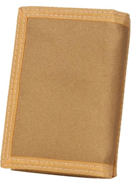 Erkek 3 Katlı Bozuk Para Cüzdanı, Cırtlı Moda Kart Paketli Düz Renkli Kanvas Cüzdan (Haki, Koyu Mavi, Siyah, Koyu Gri, Ordu Yeşili) (Yurt Dışından)