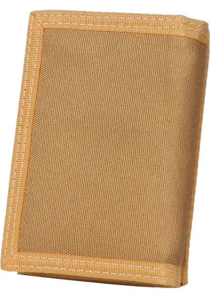 Erkek 3 Katlı Bozuk Para Cüzdanı, Cırtlı Moda Kart Paketli Düz Renkli Kanvas Cüzdan (Haki, Koyu Mavi, Siyah, Koyu Gri, Ordu Yeşili) (Yurt Dışından) modelleri