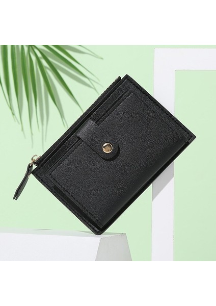 Erkek Kadın Moda Kredi Kartı Kımlık Kartı Çok Yuvalı Kart Tutucu Rahat Pu Deri Mini Bozuk Para Cüzdanı Cüzdan Kılıf Cep Düz Renk (Yurt Dışından) modelleri