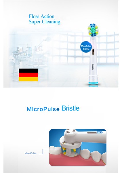 Oral-B Flossing Action Yedek Diş Fırçası Başlıkları, 4'lü Paket Fırça Başlıkları (Yurt Dışından) fırsatları