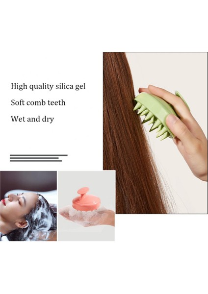 Islak ve Kuru Saç Derisine Masaj Fırça Kafası Temizleme Yetişkin Bebek Yumuşak Ev Banyo Silikon Tarak Saç Bakımı Şekillendirici Araçları Aksesuarları (Yurt Dışından) fırsatları