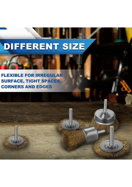 Matkap Için Tel Fırça 1/4 Inç Matkap Aparatı Kaba Kıvrımlı Fırça 12 Parça Tel Fırça Seti (Yurt Dışından) fiyatları