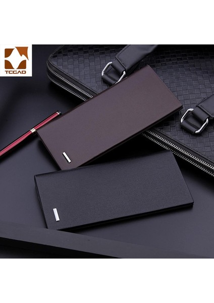 Erkek Cüzdan Mikrofiber Deri Uzun Çanta Carteira Masculina Hombre Billeteras Ince Porte 2022 Erkek Cüzdanlar Deri Hakiki (Yurt Dışından)
