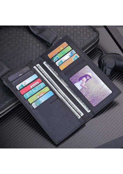 Erkek Cüzdan Mikrofiber Deri Uzun Çanta Carteira Masculina Hombre Billeteras Ince Porte 2022 Erkek Cüzdanlar Deri Hakiki (Yurt Dışından) indirimleri