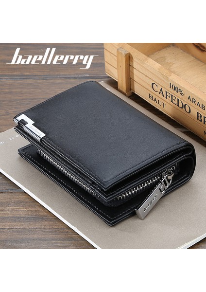 Baellerry Yeni Erkek Kısa Cüzdan Moda Rahat Organ Kart Tutucu Büyük Kapasiteli Fermuarlı Cüzdan (Yurt Dışından) modelleri