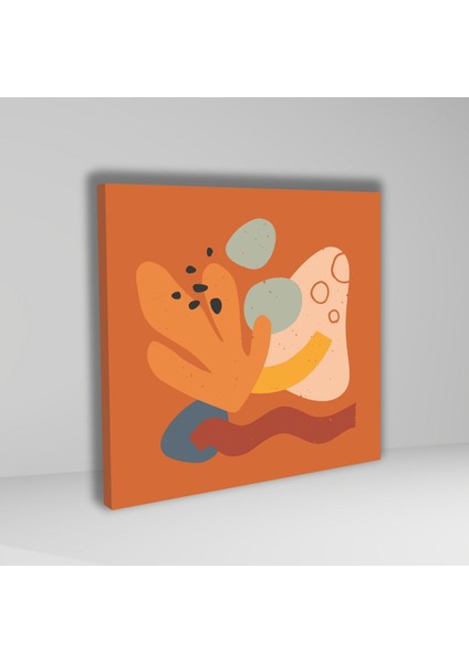 Tekli Kare Kanvas Banyo Tablosu Turuncu Renkli Şekiller fiyatları