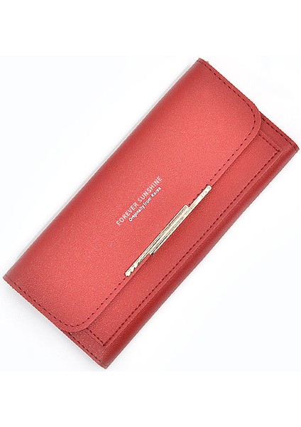 Bayan Uzun Cüzdanın Kore Versiyonu Vahşi Moda Basit Yapış Atmosferik Bayan Cüzdan Çok Fonksiyonlu Toplu Cüzdan (Yurt Dışından)