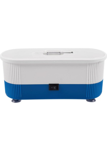 Mini Temizleyici Tırnak Matkap Gözlük Takı Sonic Temizleyici Taşınabilir Manikür Aracı Temizleme Kutusu Mavi (Yurt Dışından)