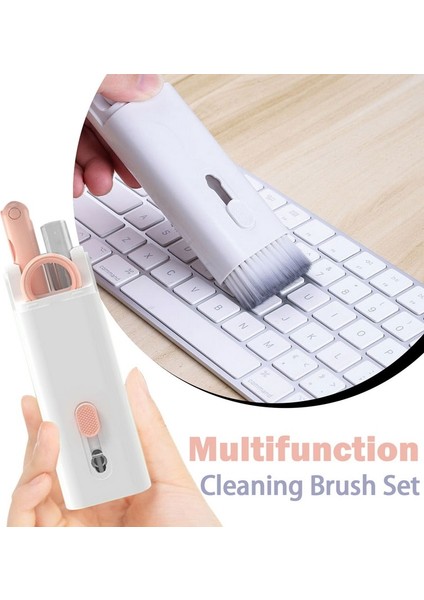 【eğlenceli Canlı】 7-In-1 Bilgisayar Klavye Temizleyici Fırça Seti Kulaklık Temizleme Kalemi Kulaklık Klavye Temizleme Araçları Temizleyici Klavye Tuş Çektirme Kiti (Yurt Dışından) modelleri