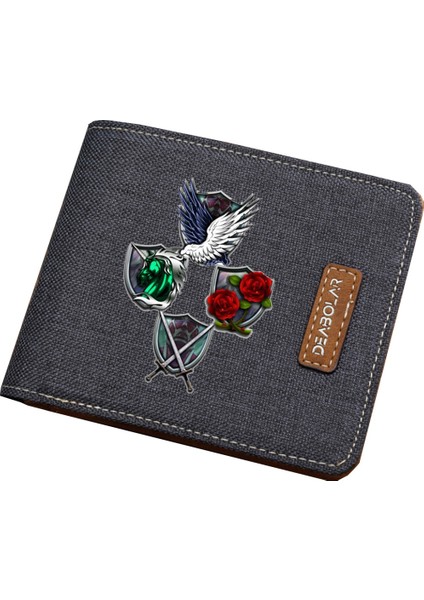 Öğrenci Para Kartı Çanta Anime Titan Cüzdan Erkekler Kadınlar Kısa Baskı Kanvas Cüzdan Gençler Çanta (Yurt Dışından) indirimleri