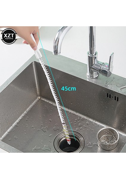 【eğlenceli Canlı】 45CM Boru Tarama Fırçası Banyo Saç Kanalizasyon Lavabo Temizleme Fırçası Drenaj Temizleyici Esnek Temizleyici Takunya Fiş Delik Sökücü Aracı Yenı (Yurt Dışından) modelleri