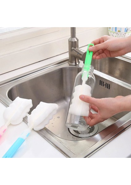 Adet Uzun Saplı Biberon Fırçası Çıkarılabilir Yumuşak Sünger Fırça Su Şişesi Cam Bardak Yıkama Aracı Mutfak Temizleme Aracı (Yurt Dışından) fiyatları
