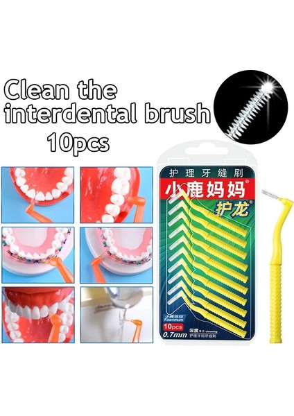 10 Adet Diş Arası Fırçalar L Şekli Itme-Çekme Diş Arası Fırça Temizleyici Diş Diş Fırçası L Ağız Ortodontik Diş Fırçası (Yurt Dışından) fiyatları