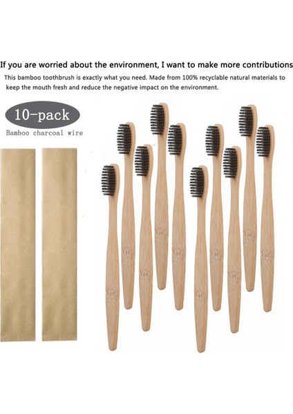 10 Adet/takım Ahşap Doğal Bambu Diş Fırçası Özelleştirmek Diş Fırçaları Capitellum Fiber Kıl Diş Fırçası Çevre Dostu Ağız Bakımı (Yurt Dışından)