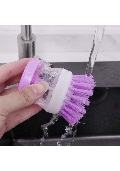 1/3 Adet Mutfak Pres Tipi Otomatik Sıvı Yıkama Fırçası Pot Bulaşık Ev Temizleme Fırçası Dağıtıcı Bulaşık Yıkama Gereçleri Aracı (Yurt Dışından) indirimleri