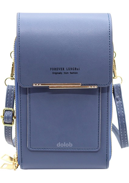 Kadın Cüzdan Uzun Moda Cep Telefonu Çantası Kore Tarzı Kadınlar Için Crossbody Çanta Fermuarlı Dikey Omuz Çantası (Yurt Dışından)