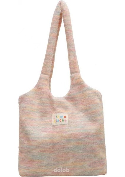 Niche Girlish Peluş Tek Omuzlu, Büyük Kapasiteli Tote Çanta, Tembel Stil 2023 Yeni Stil (Yurt Dışından)