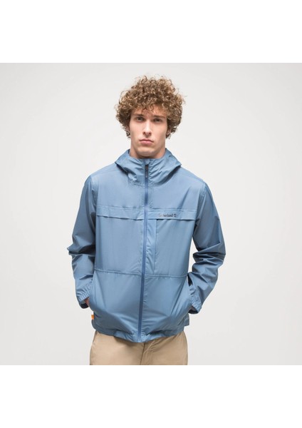 Packable Summer Benton Erkek Mavi Kapüşonlu Mont
