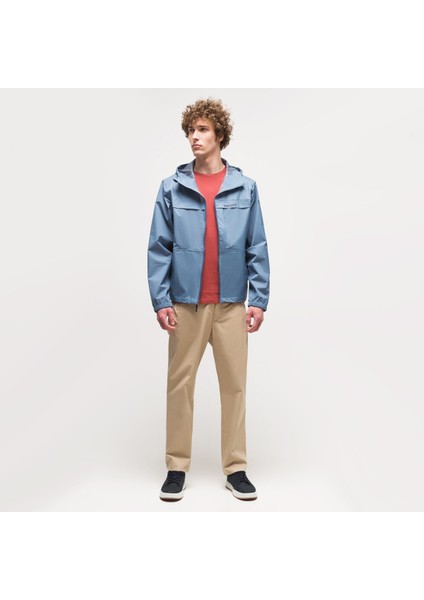 Packable Summer Benton Erkek Mavi Kapüşonlu Mont modelleri