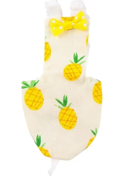 Ananas Desen Stili Xs Beden Papyon ile Papağan Bezi Sevimli Renkli Meyve Çiçek Papağan Güvercinler Küçük Orta Büyük Pet Kuşlar Uçan Takım Elbise Yıkanabilir (Yurt Dışından)