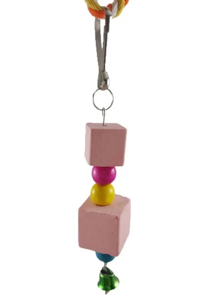 Blok Stili Grindstone Bell Pet Papağan Kuş Isırığı Diş Taşlama Oyuncak Kafes Asılı Dekor Vogel Speelgoed Suministros Para Aves (Yurt Dışından)