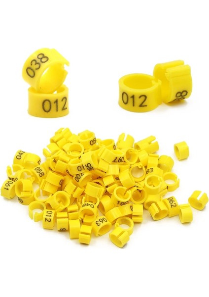 Sarı Stil Kuş Bıldırcın Ayak Halkaları 8mm Güvercin Bacak Kümes Hayvanları Güvercin Kuş Papağan Klip Yüzükler Bant Ayak Halkası Güvercin Malzemeleri Kuş Aletleri (Yurt Dışından)