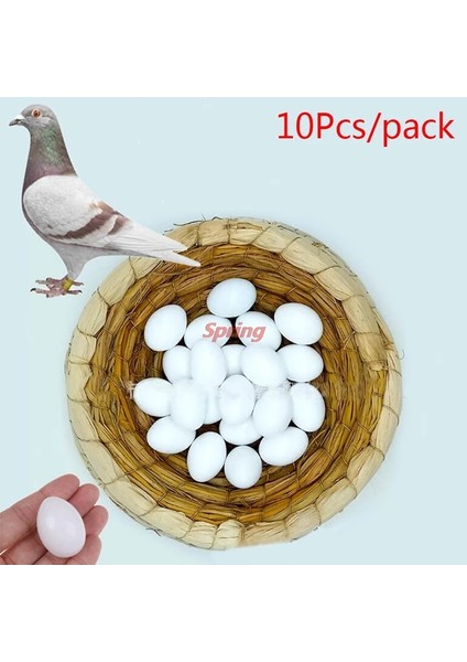Yeni Sahte Yumurtalar Plastik Güvercin Yumurtası Katı Güvercin Sahte Yumurta Güvercin Kuluçka Malzemeleri 2.5cm x 3.5cm (Yurt Dışından)