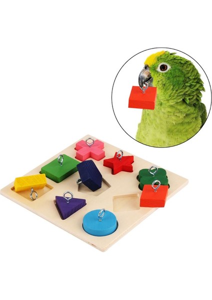 Pet Eğitici Oyuncaklar Kuşlar Papağan Etkileşimli Eğitim Renkli Ahşap Blok Oyuncak Kuş Malzemeleri C42 (Yurt Dışından) modelleri