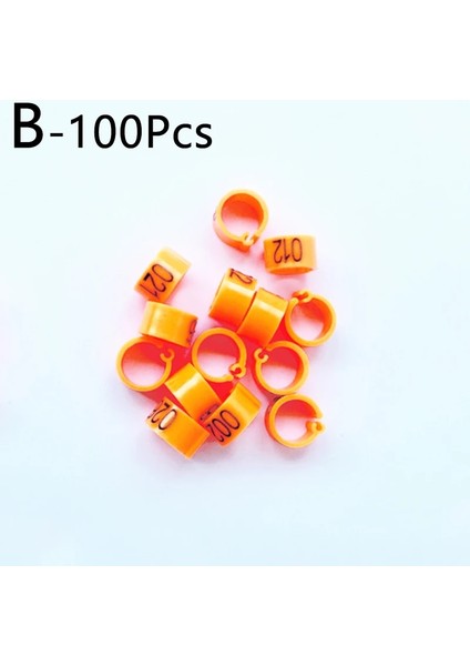 B Tarzı NO.001~100 Kuş Ayakları Klips Halkaları Iç Çap 8mm Genişlik Halkası Güvercin Güvercin Bıldırcın Ayak Halkası Hayvan Taşıyıcı (Yurt Dışından)