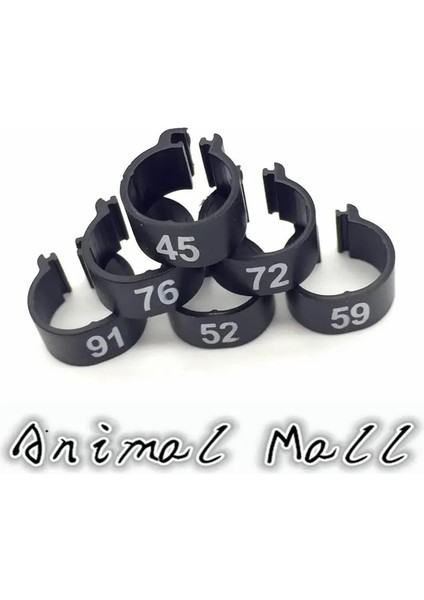 Siyah Stil S Beden Kuş Malzemeleri Pet Kuşlar Taşıyıcı Güvercin Papağan 10 Renk Dijital Ayak Halkası Süngü Işaretleme Halkası (Yurt Dışından)